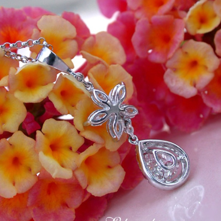 Exquisite Diamond Pear Pendant with Marquise Diamonds