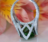 Stately Green Tourmaline Ring with Diamonds
