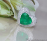 Terrific Emerald Heart Ring with Diamonds