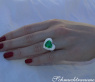 Terrific Emerald Heart Ring with Diamonds