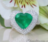 Terrific Emerald Heart Ring with Diamonds
