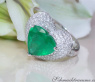 Terrific Emerald Heart Ring with Diamonds