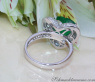 Terrific Emerald Heart Ring with Diamonds