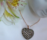 Beautiful Brown Diamond Heart Pendant incl. Chain