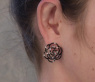 Picture Perfect Rose Earrings with Black Diamonds