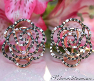 Picture Perfect Rose Earrings with Natural Brown Diamonds