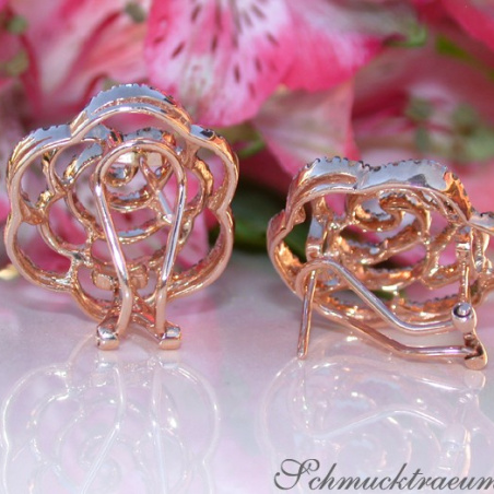 Picture Perfect Rose Earrings with Natural Brown Diamonds