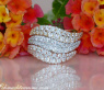 Three Curved Stacking Rings with Diamonds
