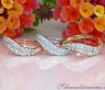 Three Curved Stacking Rings with Diamonds