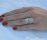 Feminine Diamond Heart Ring with Yellow Diamonds