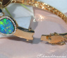 Stately Boulder Opal Bangle with Diamonds