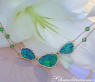 Precious Boulder Opal Necklace with Emeralds and Diamonds