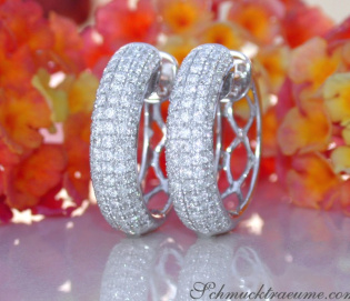 Precious Diamond Pave Hoop Earrings