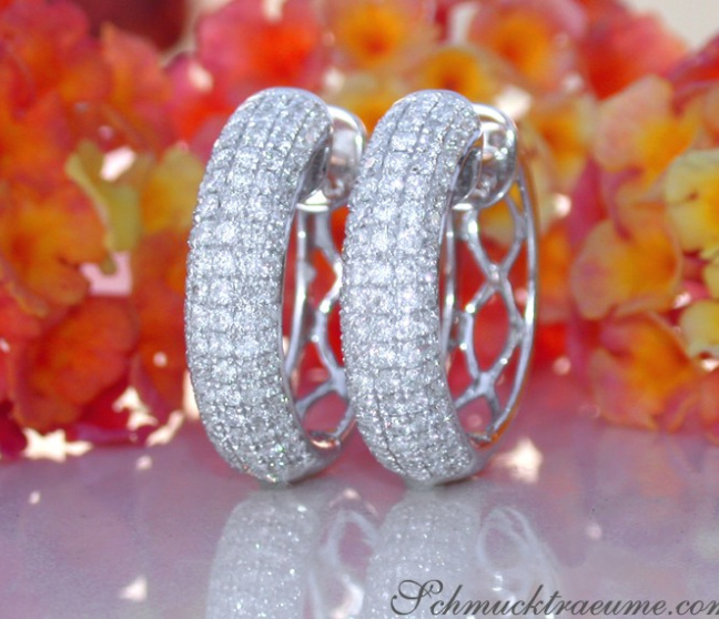 Precious Diamond Pave Hoop Earrings Precious Diamond Pave Hoop Earrings