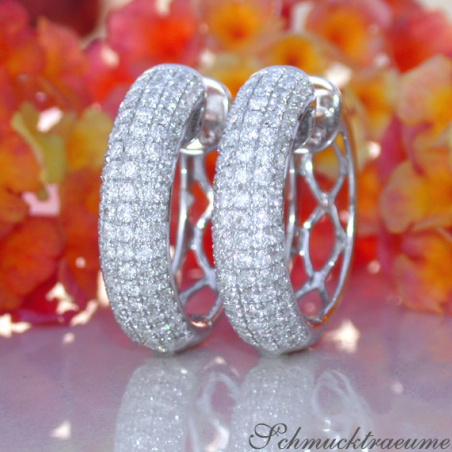 Precious Diamond Pave Hoop Earrings