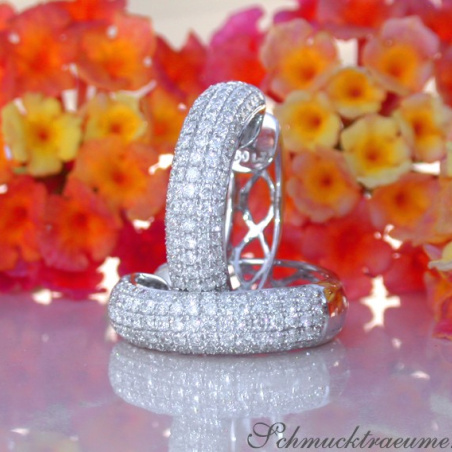 Precious Diamond Pave Hoop Earrings