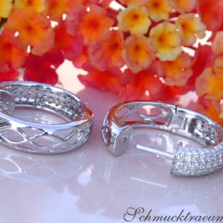 Precious Diamond Pave Hoop Earrings