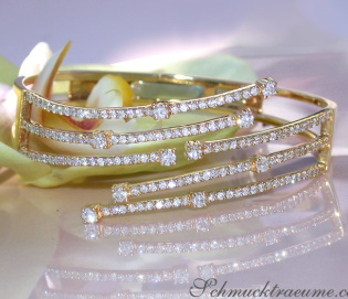 Picture Perfect Diamond Bangle in Yellow gold 18k