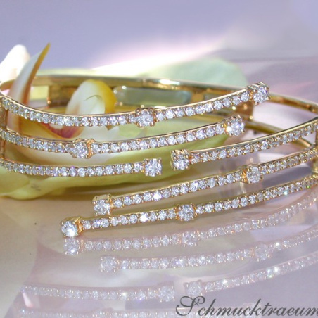 Picture Perfect Diamond Bangle in Yellow gold 18k