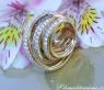 Multi Row Diamond Ring with Brown Diamonds of Stately Size