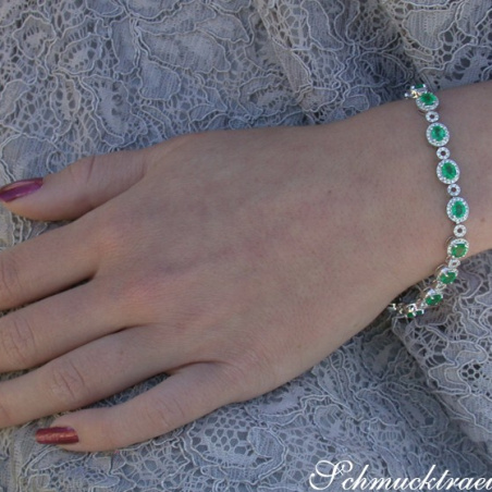 Brillanten Armband mit kolumbianischen Smaragden