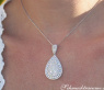 Superb Pear Pendant with Brilliant, Princess and Baguette Diamonds