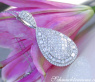 Superb Pear Pendant with Brilliant, Princess and Baguette Diamonds