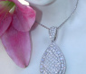 Superb Pear Pendant with Brilliant, Princess and Baguette Diamonds