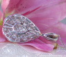 Superb Pear Pendant with Brilliant, Princess and Baguette Diamonds