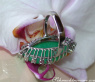 Terrific Chrysoprase Ring with Diamonds