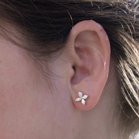 Finest Marquise Diamond Studs (Star / Blossom Style)