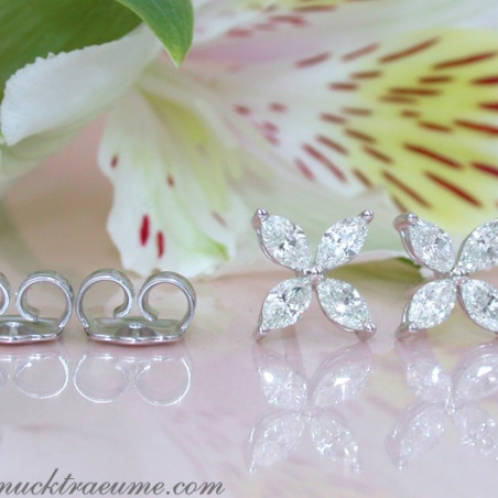 Finest Marquise Diamond Studs (Star / Blossom Style)