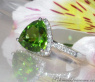 Precious Peridot Ring with Diamonds