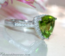 Precious Peridot Ring with Diamonds