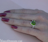 Precious Peridot Ring with Diamonds