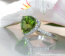 Precious Peridot Ring with Diamonds