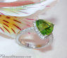 Precious Peridot Ring with Diamonds