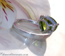 Precious Peridot Ring with Diamonds