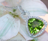 Precious Peridot Pendant with Diamonds