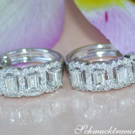 Beautiful Baguette Diamond Earrings