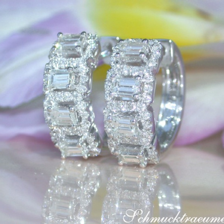 Beautiful Baguette Diamond Earrings