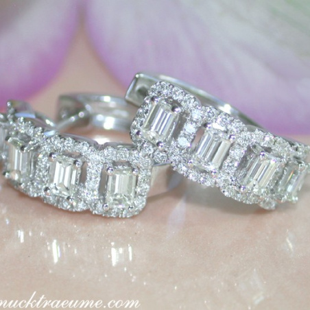 Beautiful Baguette Diamond Earrings