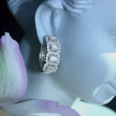 Beautiful Baguette Diamond Earrings