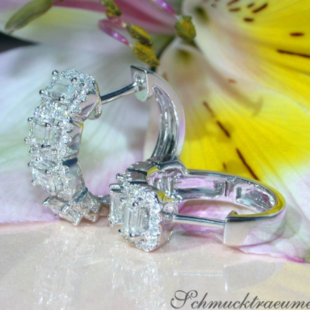 Beautiful Baguette Diamond Earrings