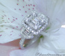 Feminine Diamond Square Ring