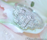 Feminine Diamond Square Ring