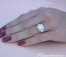 Feminine Diamond Square Ring