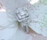 Feminine Diamond Square Ring