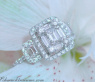 Feminine Diamond Square Ring