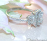 Feminine Diamond Square Ring